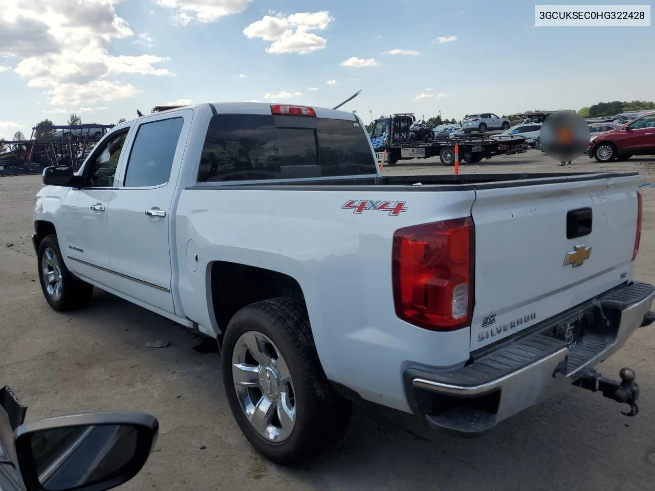 2017 Chevrolet Silverado K1500 Ltz VIN: 3GCUKSEC0HG322428 Lot: 70209834