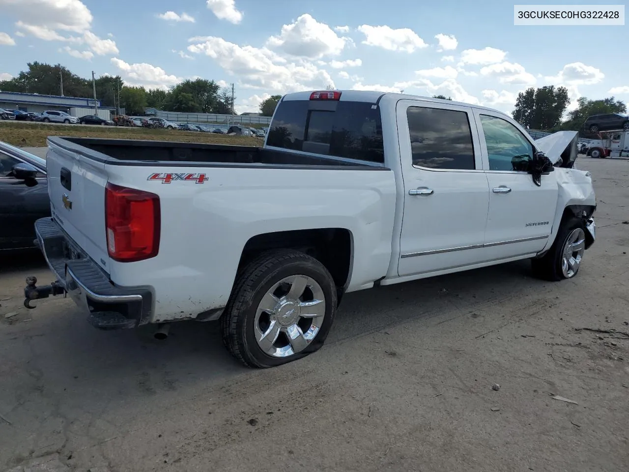 2017 Chevrolet Silverado K1500 Ltz VIN: 3GCUKSEC0HG322428 Lot: 70209834