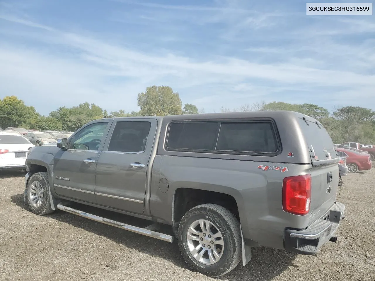 3GCUKSEC8HG316599 2017 Chevrolet Silverado K1500 Ltz