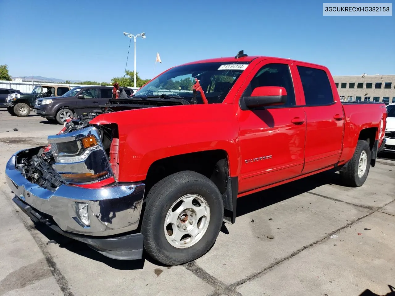 3GCUKRECXHG382158 2017 Chevrolet Silverado K1500 Lt