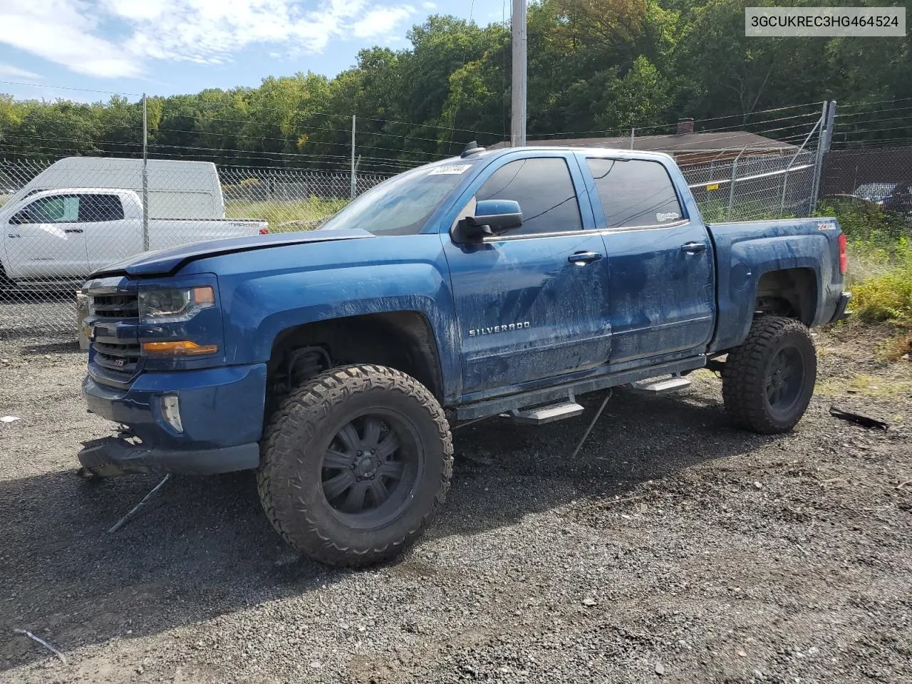 2017 Chevrolet Silverado K1500 Lt VIN: 3GCUKREC3HG464524 Lot: 72337744