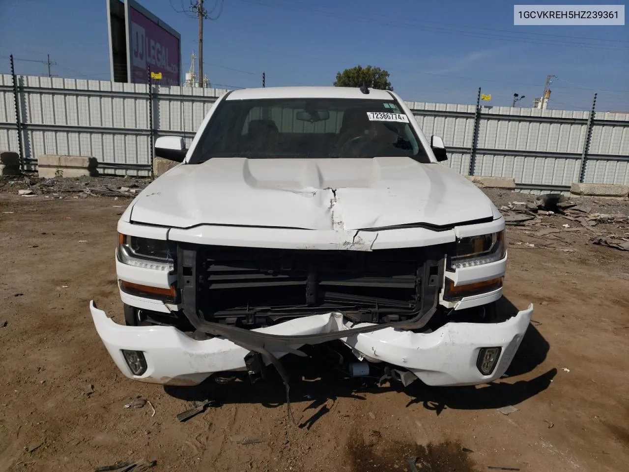 2017 Chevrolet Silverado K1500 Lt VIN: 1GCVKREH5HZ239361 Lot: 72386774