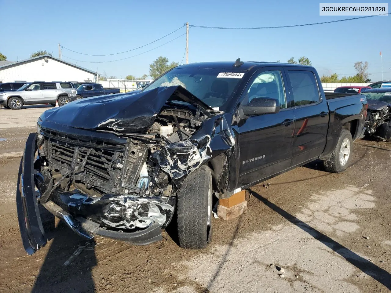 2017 Chevrolet Silverado K1500 Lt VIN: 3GCUKREC6HG281828 Lot: 72986644