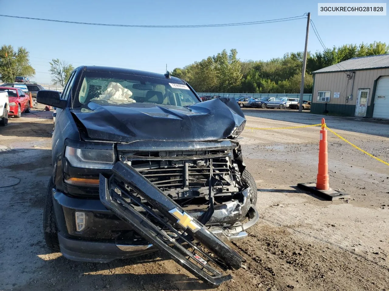 2017 Chevrolet Silverado K1500 Lt VIN: 3GCUKREC6HG281828 Lot: 72986644