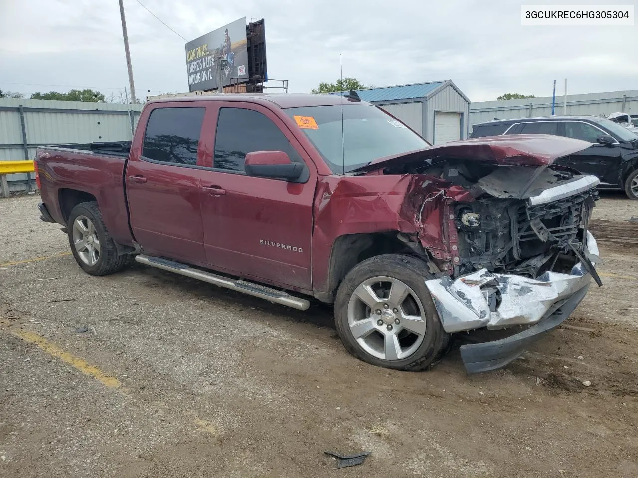 2017 Chevrolet Silverado K1500 Lt VIN: 3GCUKREC6HG305304 Lot: 73031084