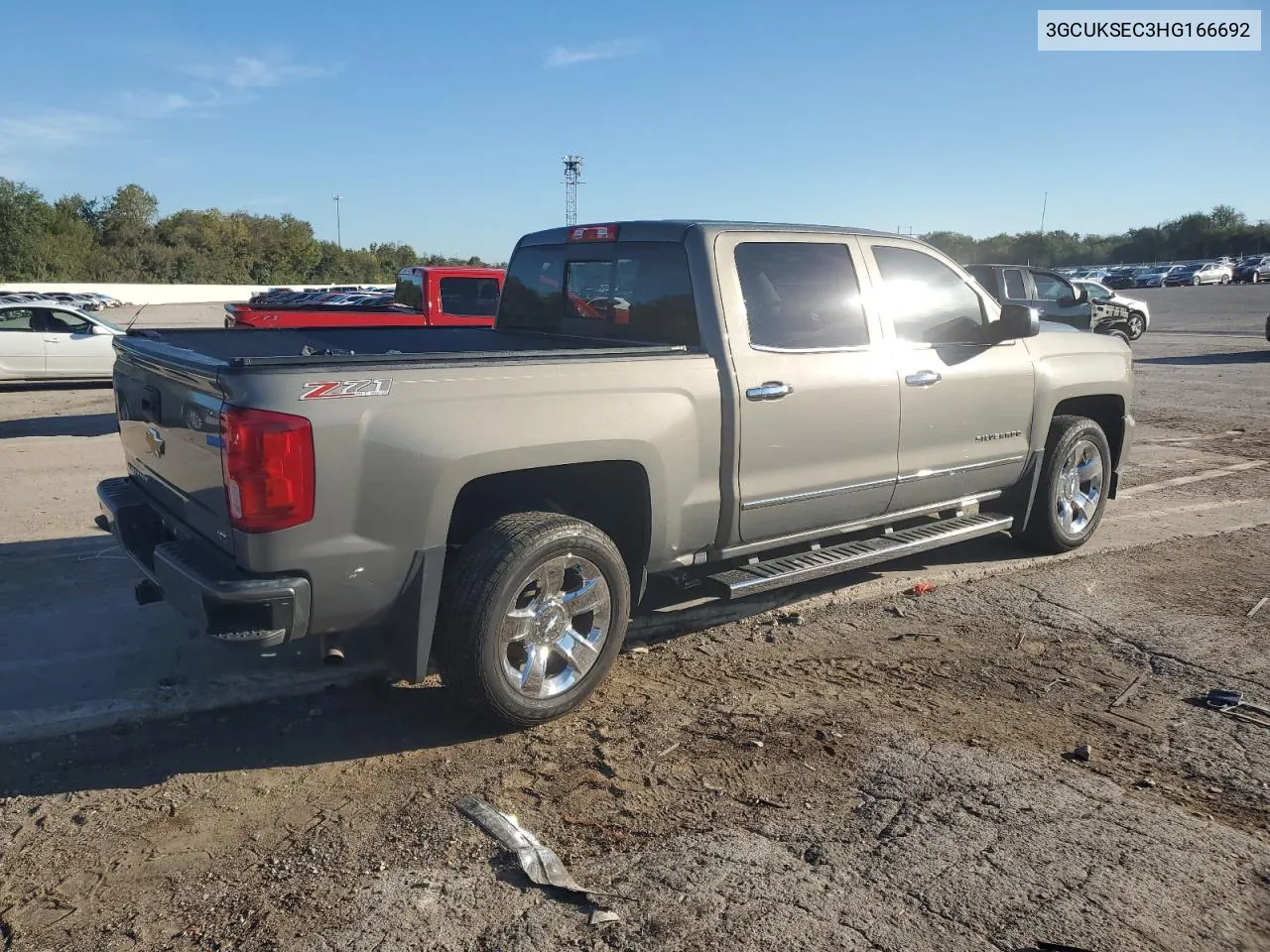 2017 Chevrolet Silverado K1500 Ltz VIN: 3GCUKSEC3HG166692 Lot: 73216804