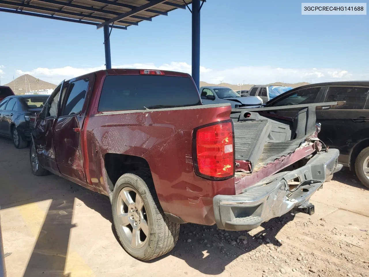 2017 Chevrolet Silverado C1500 Lt VIN: 3GCPCREC4HG141688 Lot: 73411554