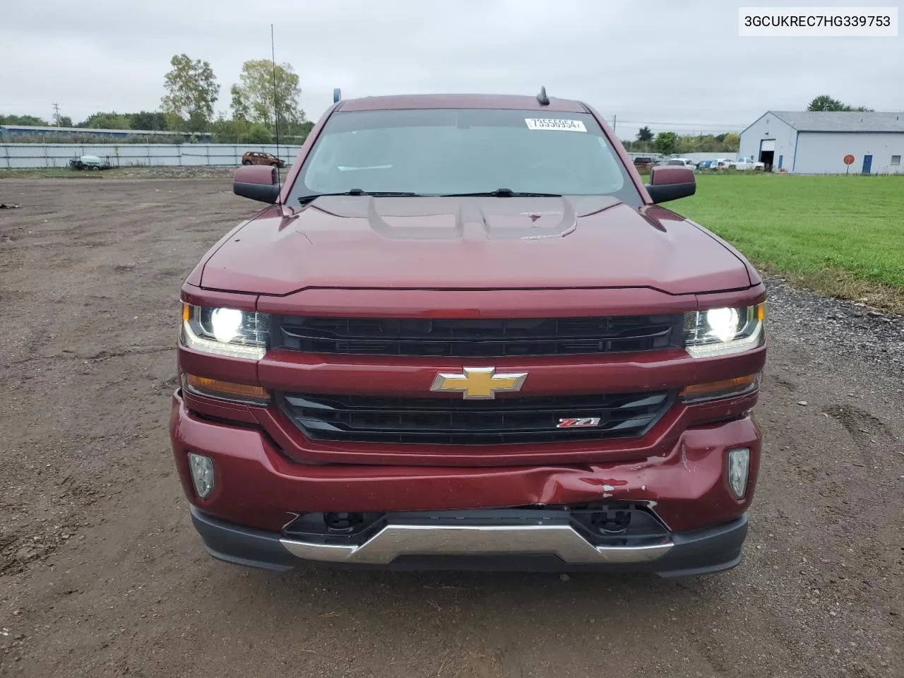 2017 Chevrolet Silverado K1500 Lt VIN: 3GCUKREC7HG339753 Lot: 73556954