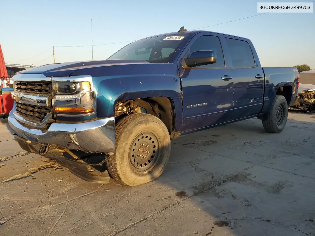 2017 Chevrolet Silverado K1500 Lt VIN: 3GCUKREC6HG499753 Lot: 74297504