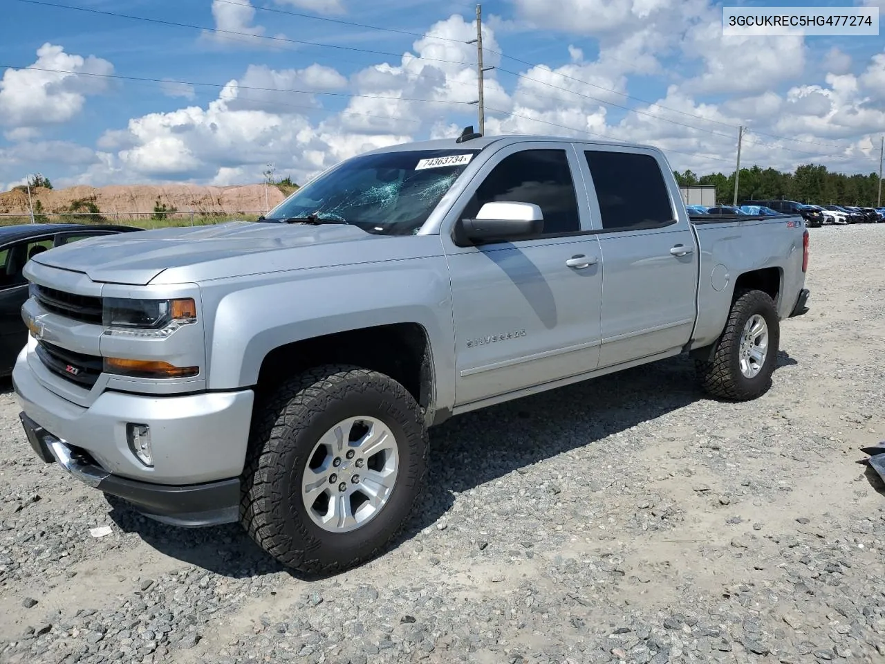 2017 Chevrolet Silverado K1500 Lt VIN: 3GCUKREC5HG477274 Lot: 74363734