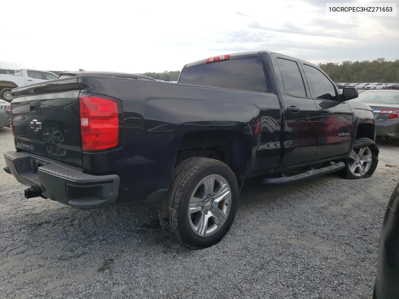 2017 Chevrolet Silverado C1500 Custom VIN: 1GCRCPEC3HZ271653 Lot: 74429654