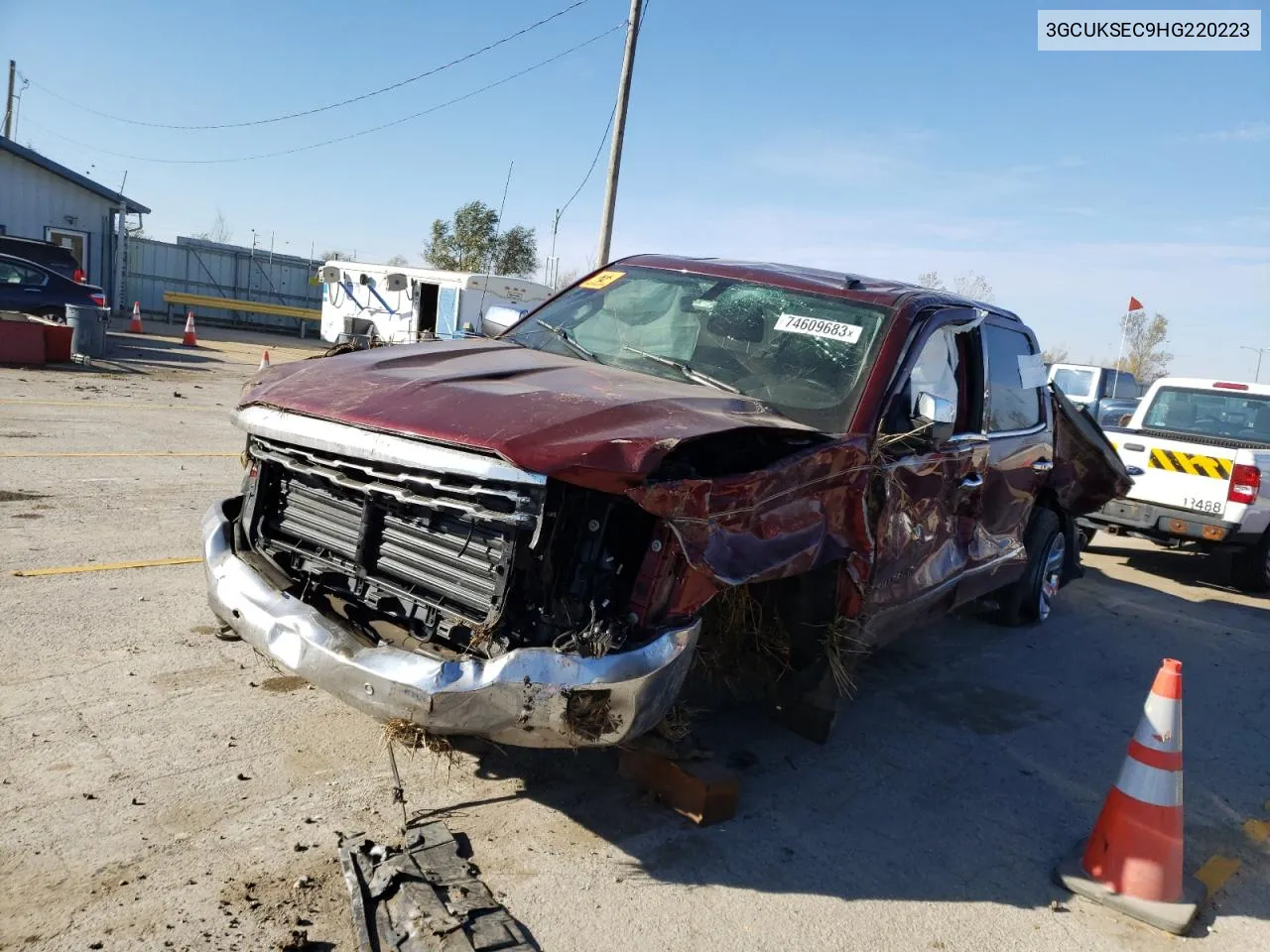 2017 Chevrolet Silverado K1500 Ltz VIN: 3GCUKSEC9HG220223 Lot: 74609683