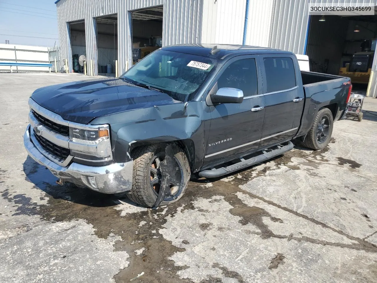 2017 Chevrolet Silverado K1500 Ltz VIN: 3GCUKSEC3HG345699 Lot: 75757344