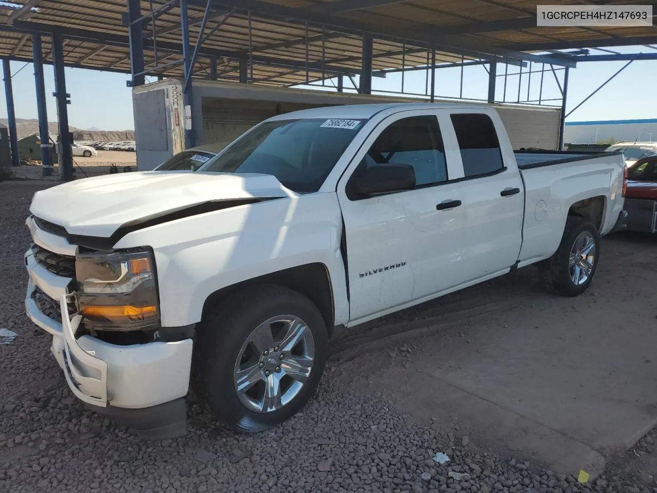 2017 Chevrolet Silverado C1500 Custom VIN: 1GCRCPEH4HZ147693 Lot: 75862184