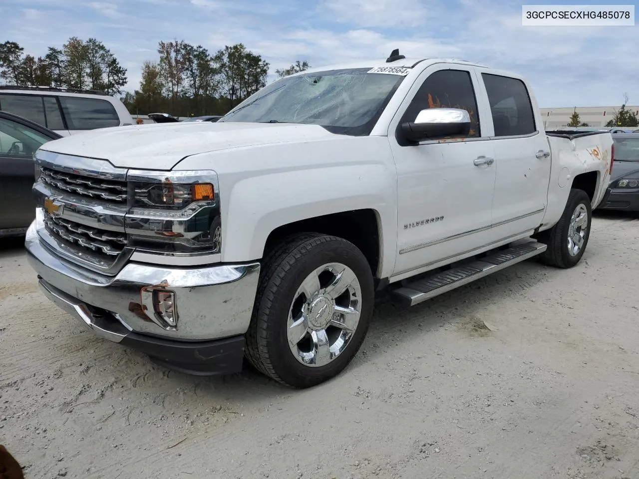 2017 Chevrolet Silverado C1500 Ltz VIN: 3GCPCSECXHG485078 Lot: 75878564