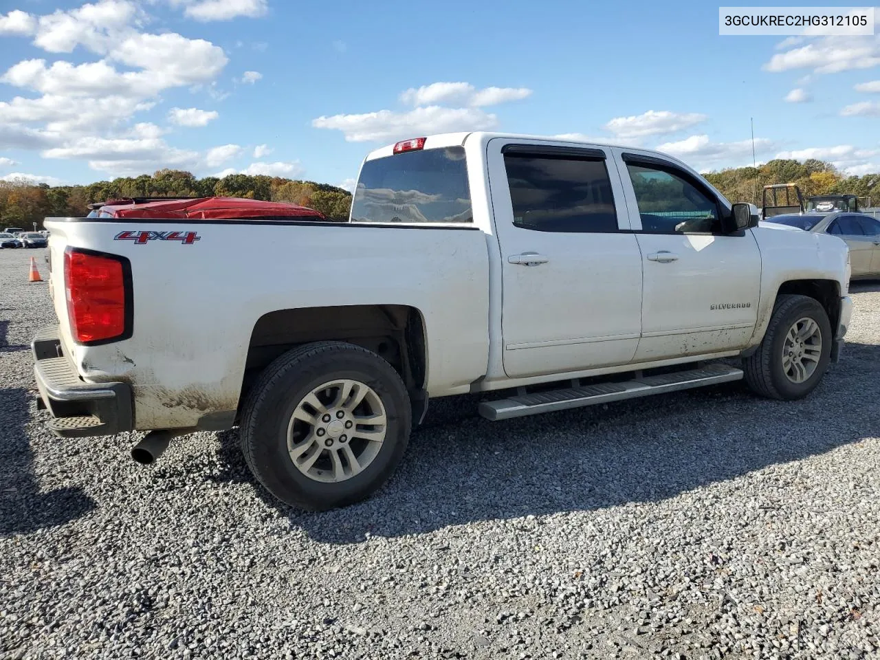 2017 Chevrolet Silverado K1500 Lt VIN: 3GCUKREC2HG312105 Lot: 76153304