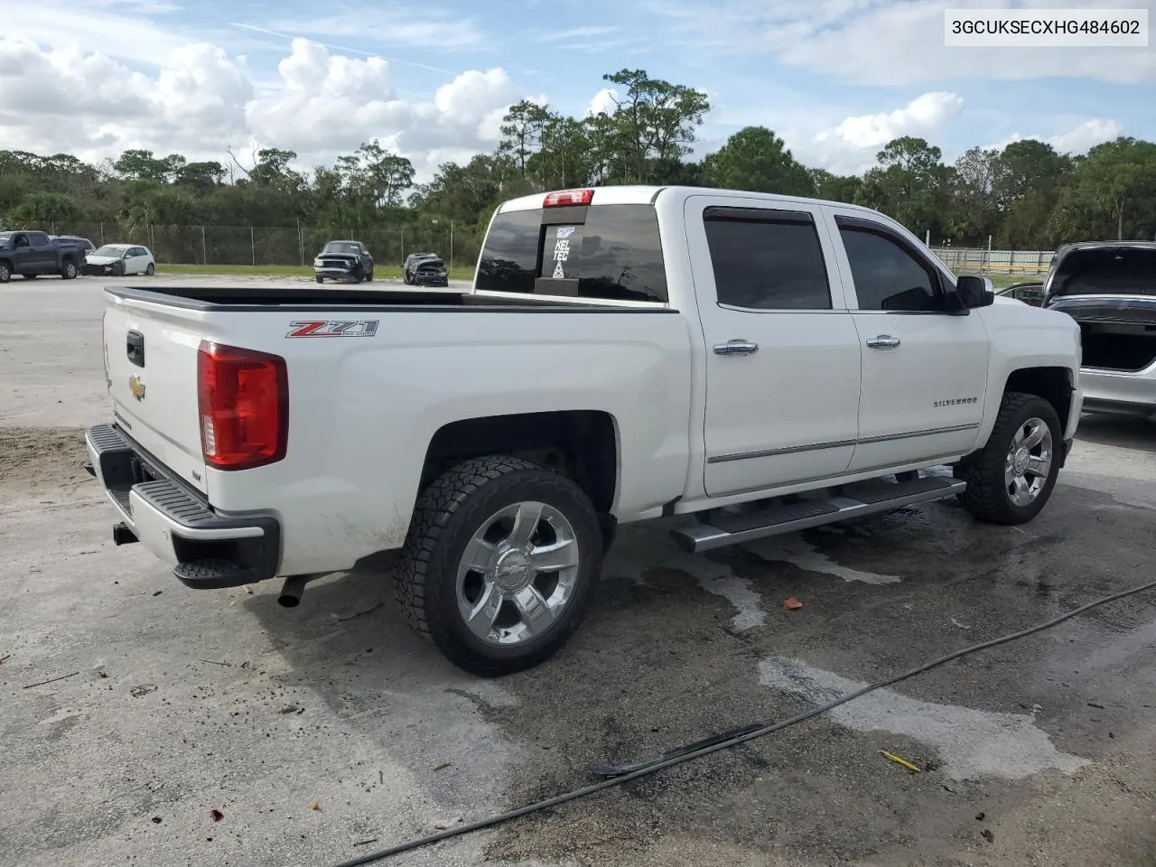 2017 Chevrolet Silverado K1500 Ltz VIN: 3GCUKSECXHG484602 Lot: 76743124