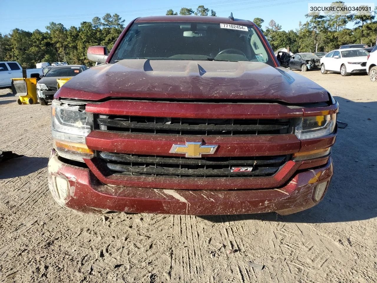 2017 Chevrolet Silverado K1500 Lt VIN: 3GCUKRECXHG340931 Lot: 77102454