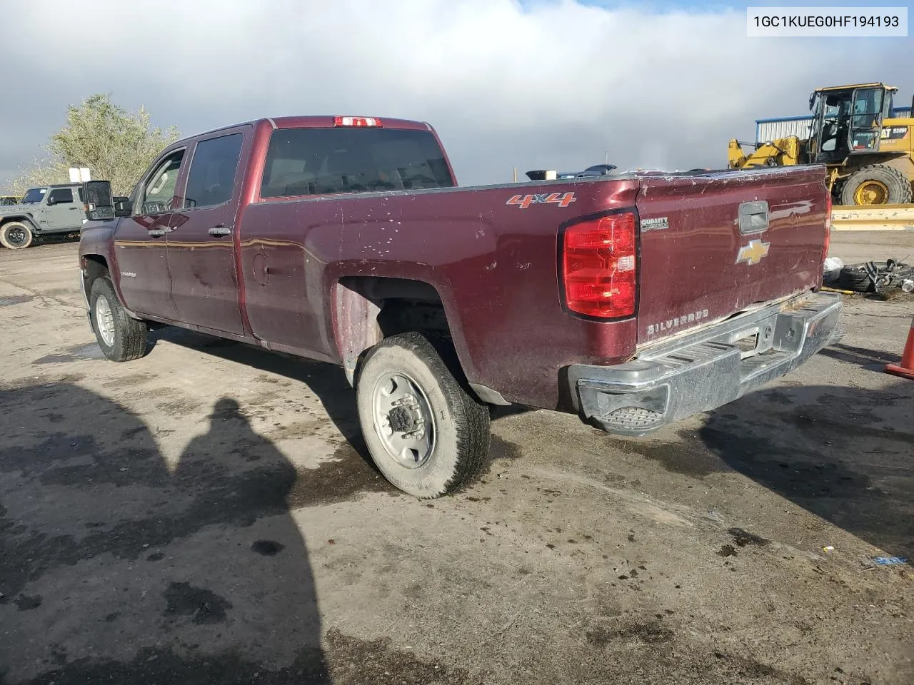 2017 Chevrolet Silverado K2500 Heavy Duty VIN: 1GC1KUEG0HF194193 Lot: 78153924