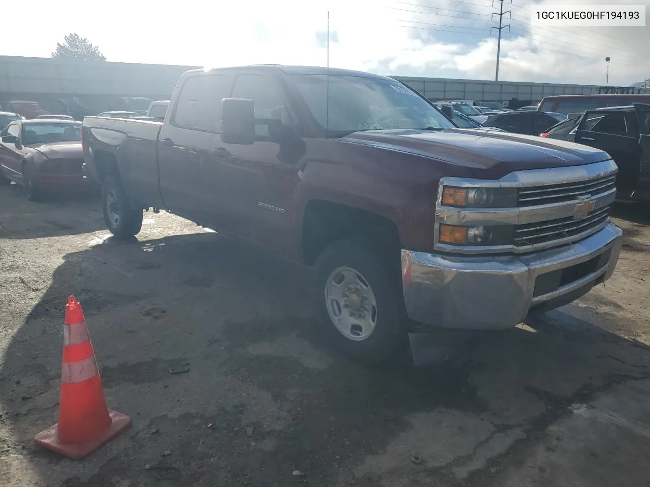 2017 Chevrolet Silverado K2500 Heavy Duty VIN: 1GC1KUEG0HF194193 Lot: 78153924