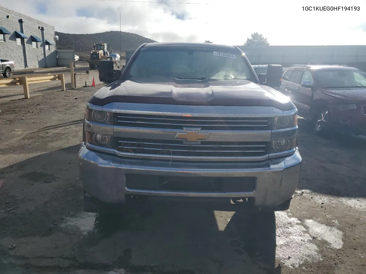 2017 Chevrolet Silverado K2500 Heavy Duty VIN: 1GC1KUEG0HF194193 Lot: 78153924