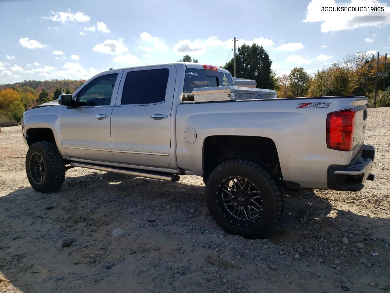 2017 Chevrolet Silverado K1500 Ltz VIN: 3GCUKSEC0HG319805 Lot: 78722434