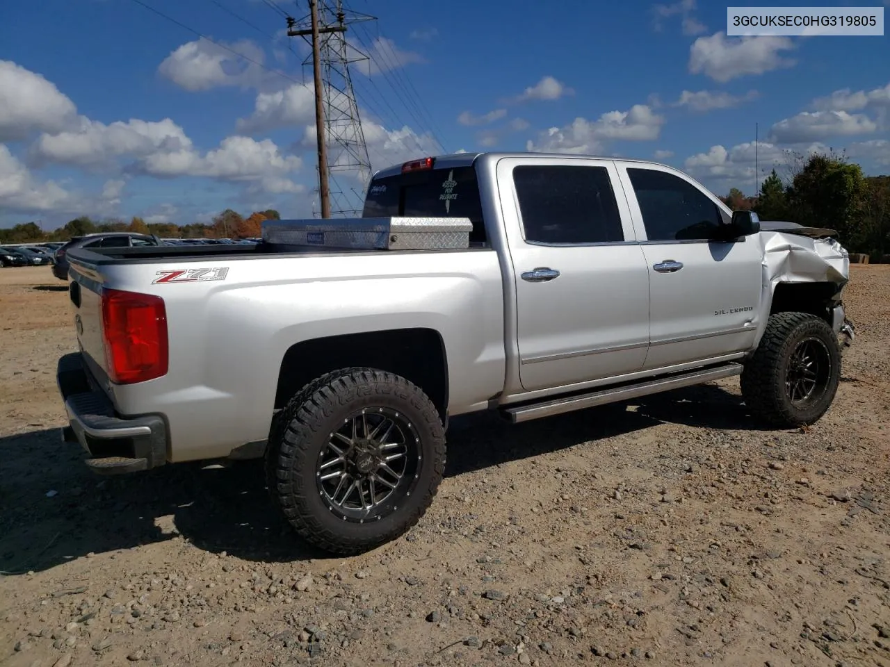 2017 Chevrolet Silverado K1500 Ltz VIN: 3GCUKSEC0HG319805 Lot: 78722434