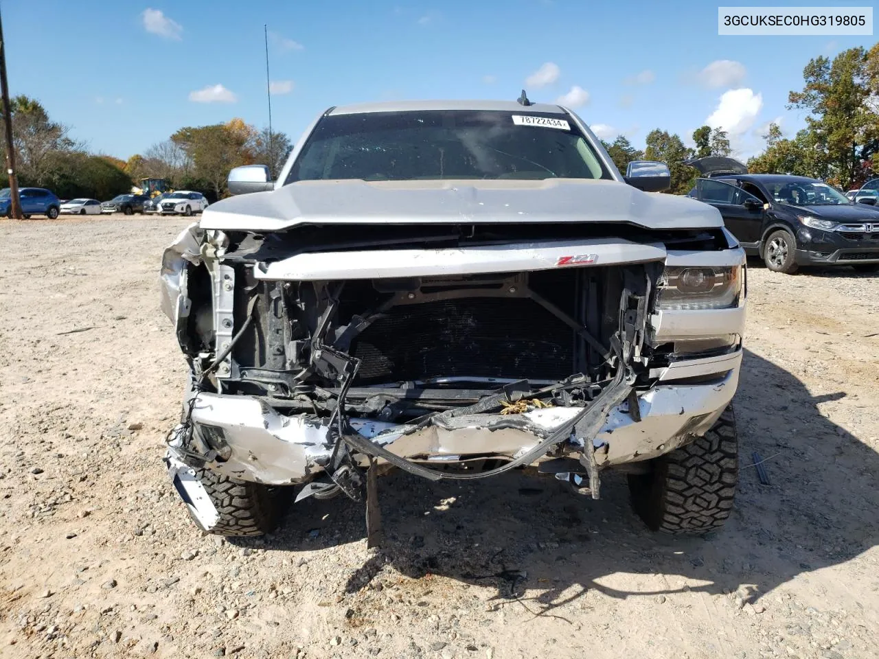 2017 Chevrolet Silverado K1500 Ltz VIN: 3GCUKSEC0HG319805 Lot: 78722434