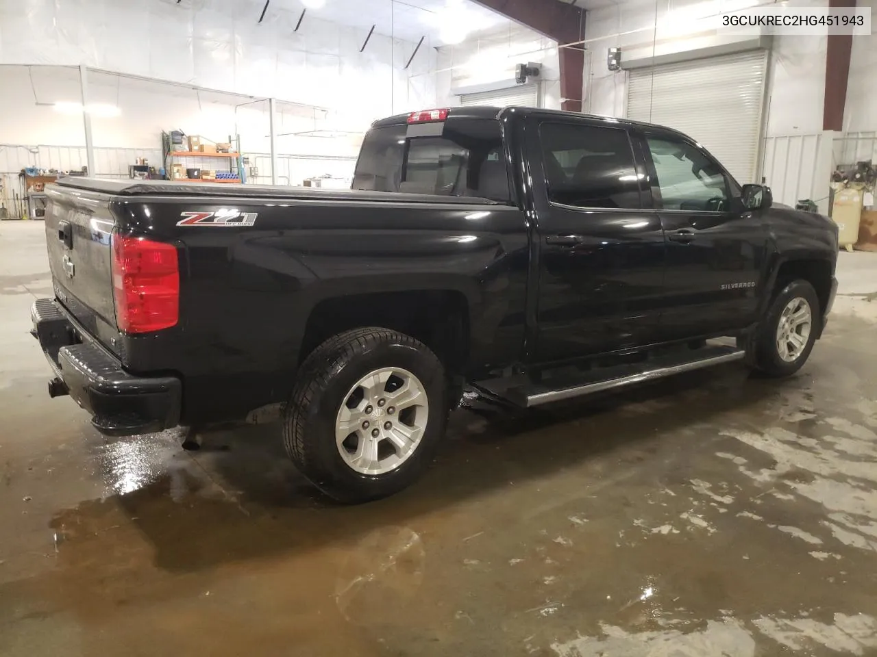 2017 Chevrolet Silverado K1500 Lt VIN: 3GCUKREC2HG451943 Lot: 79002184