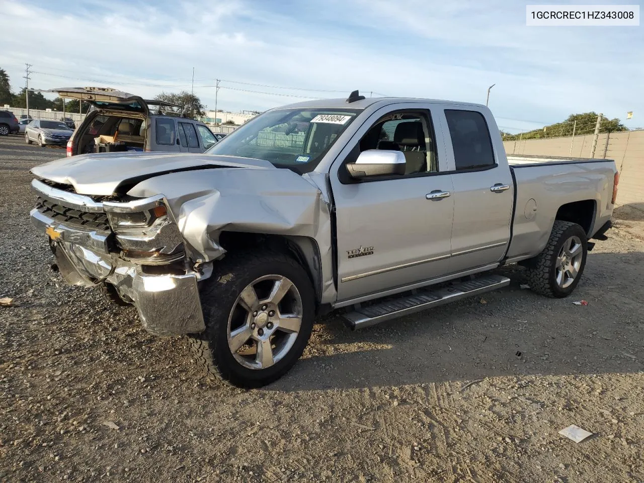 2017 Chevrolet Silverado C1500 Lt VIN: 1GCRCREC1HZ343008 Lot: 79348094