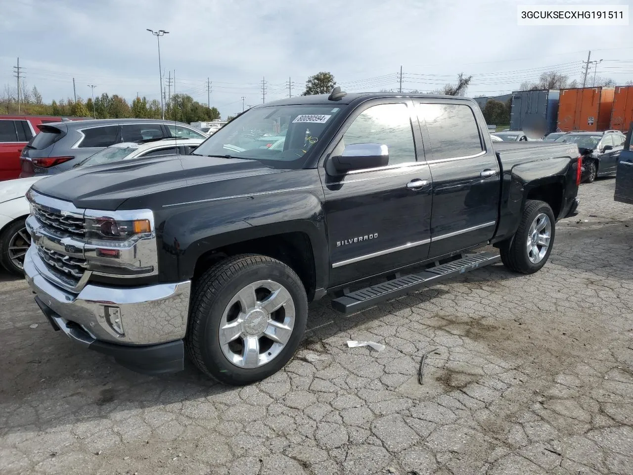 2017 Chevrolet Silverado K1500 Ltz VIN: 3GCUKSECXHG191511 Lot: 80090594