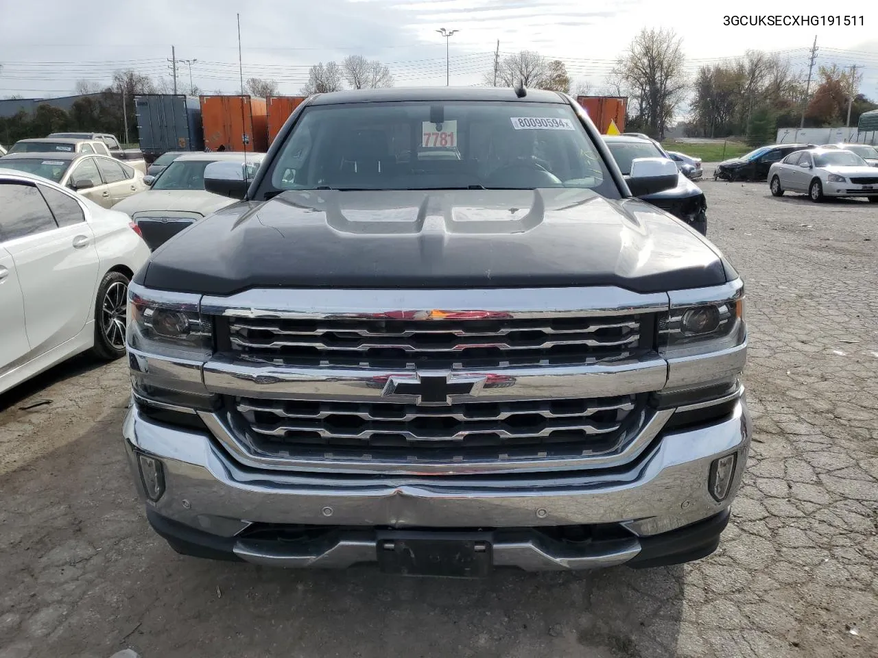 2017 Chevrolet Silverado K1500 Ltz VIN: 3GCUKSECXHG191511 Lot: 80090594