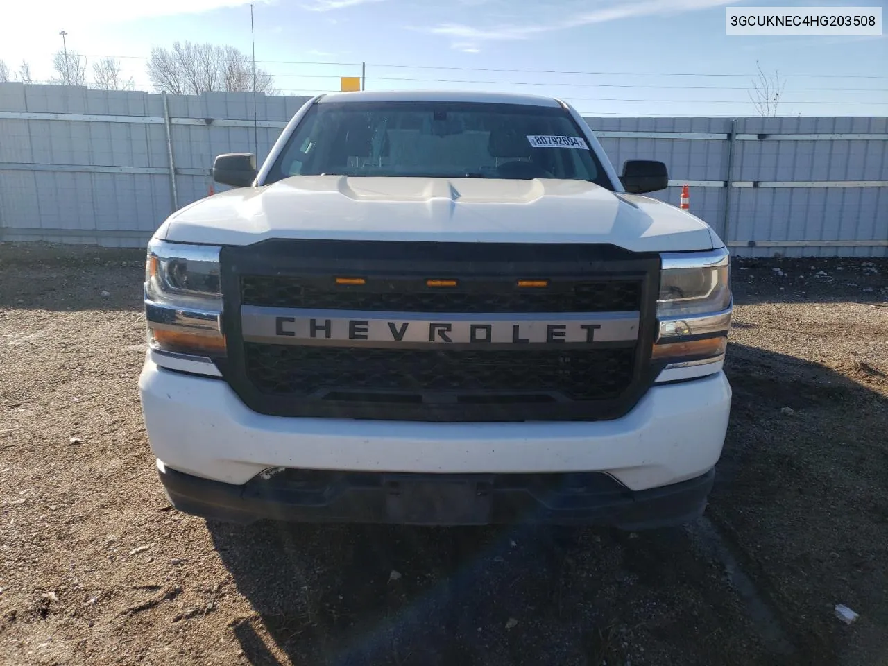 2017 Chevrolet Silverado K1500 VIN: 3GCUKNEC4HG203508 Lot: 80792694