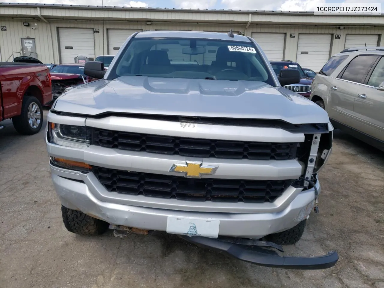 2018 Chevrolet Silverado C1500 Custom VIN: 1GCRCPEH7JZ273424 Lot: 50860724