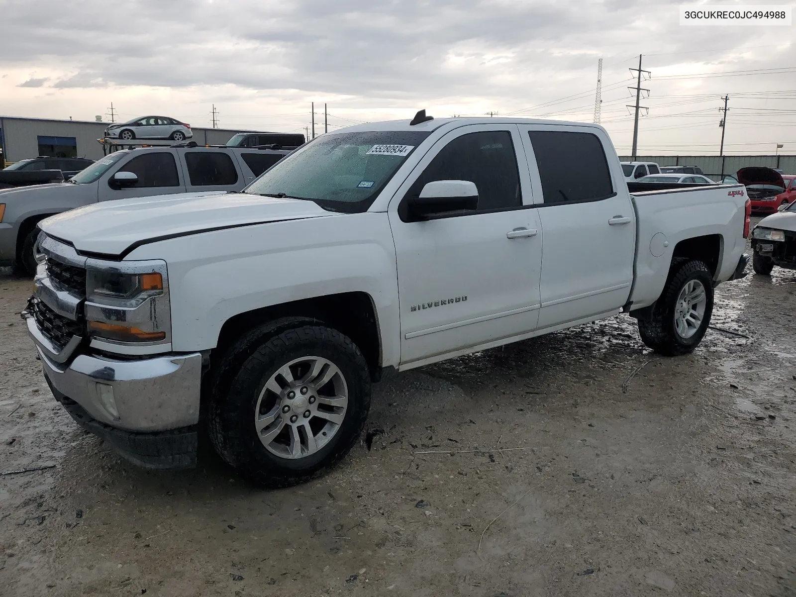 2018 Chevrolet Silverado VIN: 3GCUKREC0JC494988 Lot: 55280934