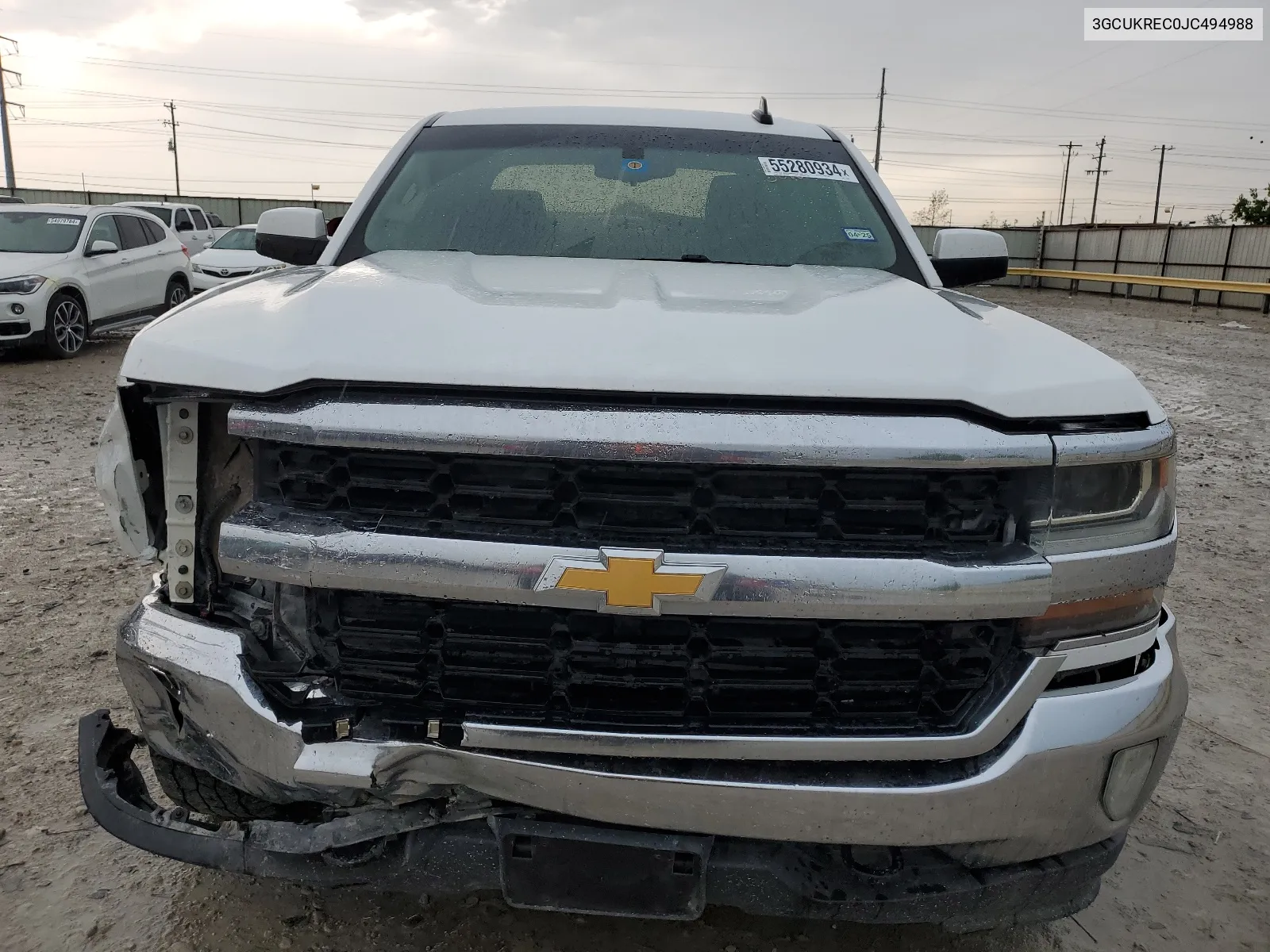 2018 Chevrolet Silverado VIN: 3GCUKREC0JC494988 Lot: 55280934