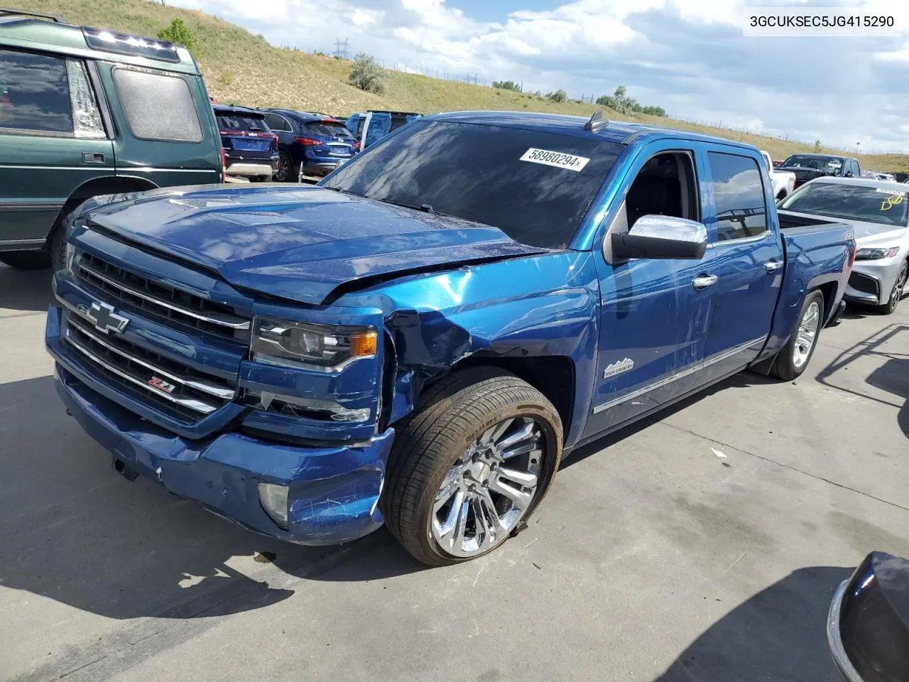 2018 Chevrolet Silverado K1500 Ltz VIN: 3GCUKSEC5JG415290 Lot: 58980294