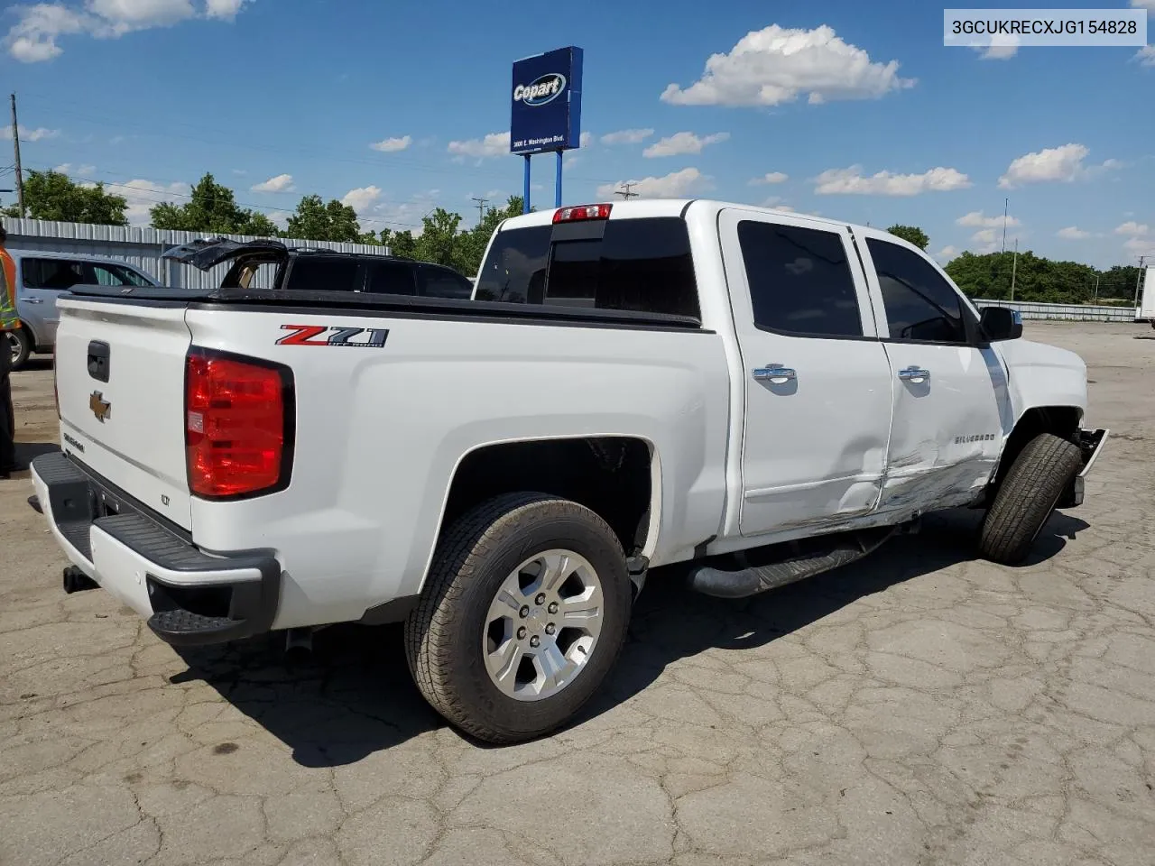 3GCUKRECXJG154828 2018 Chevrolet Silverado K1500 Lt