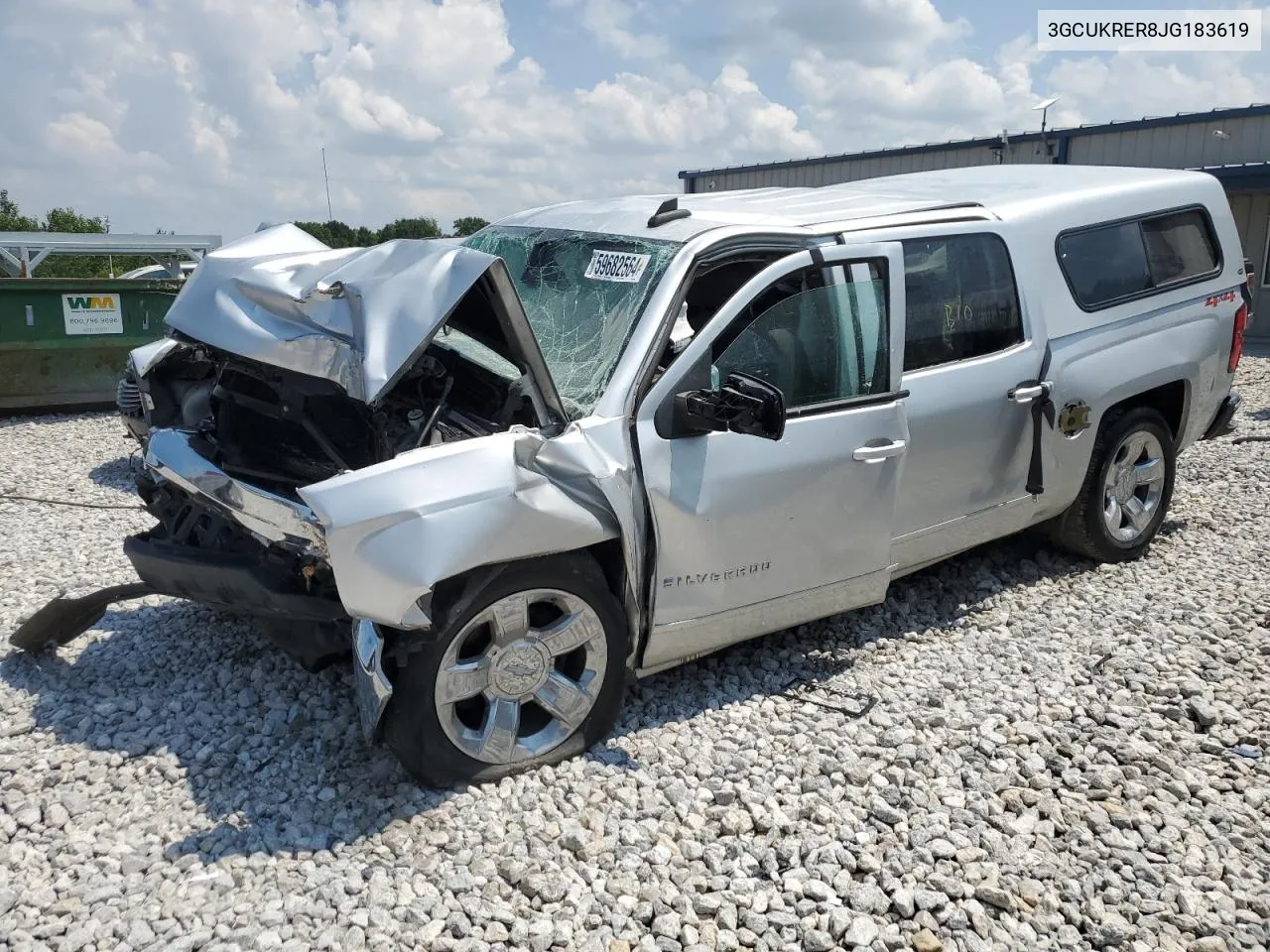 3GCUKRER8JG183619 2018 Chevrolet Silverado K1500 Lt