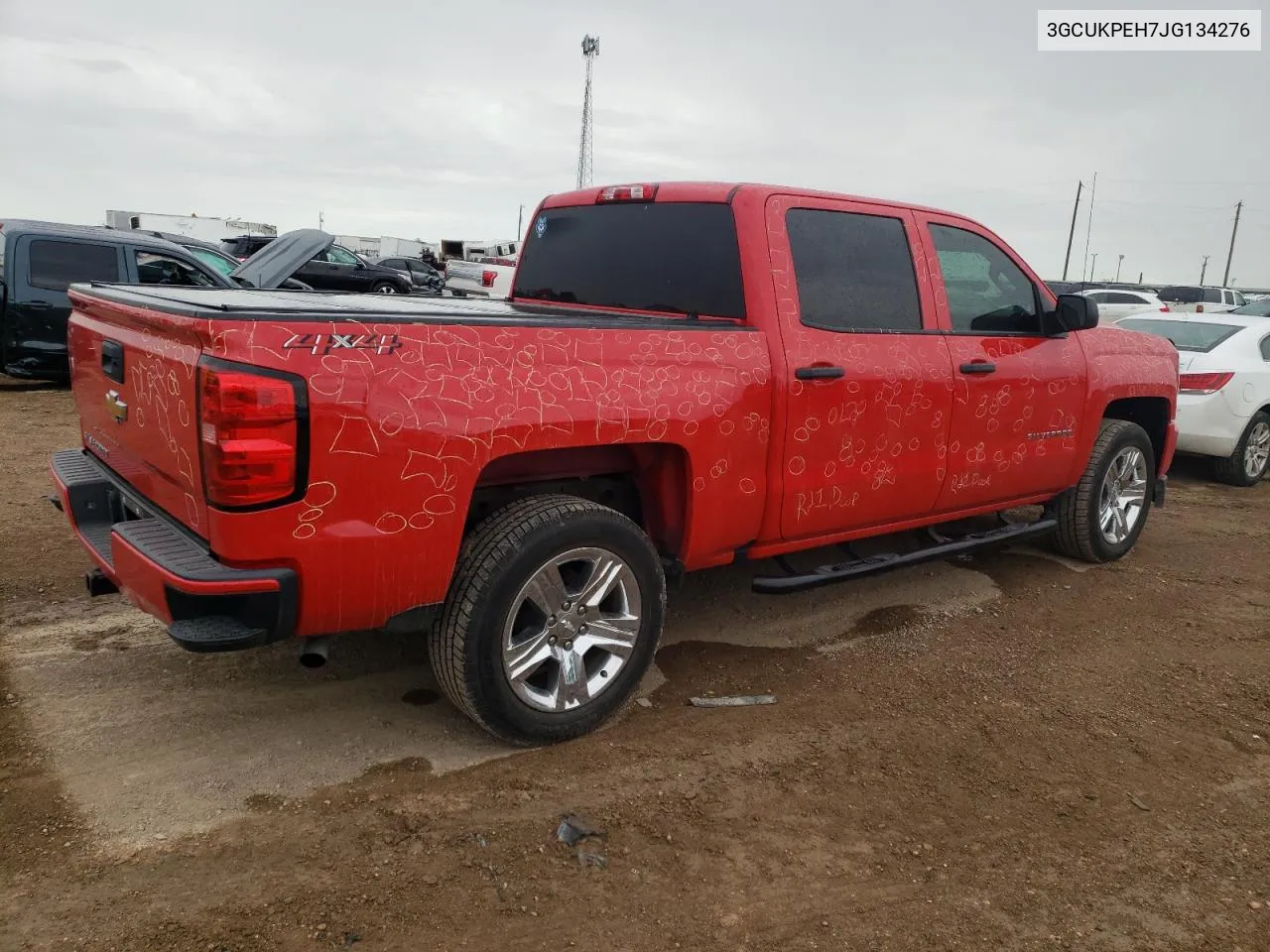 2018 Chevrolet Silverado K1500 Custom VIN: 3GCUKPEH7JG134276 Lot: 61832014