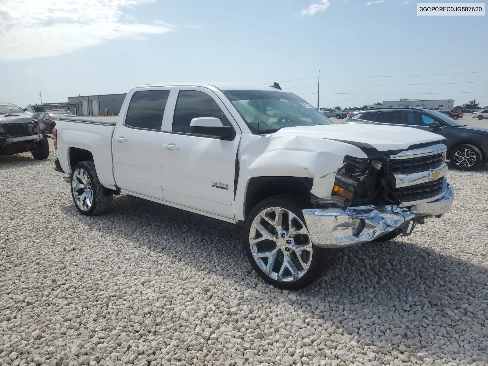 2018 Chevrolet Silverado C1500 Lt VIN: 3GCPCREC0JG587620 Lot: 62012254