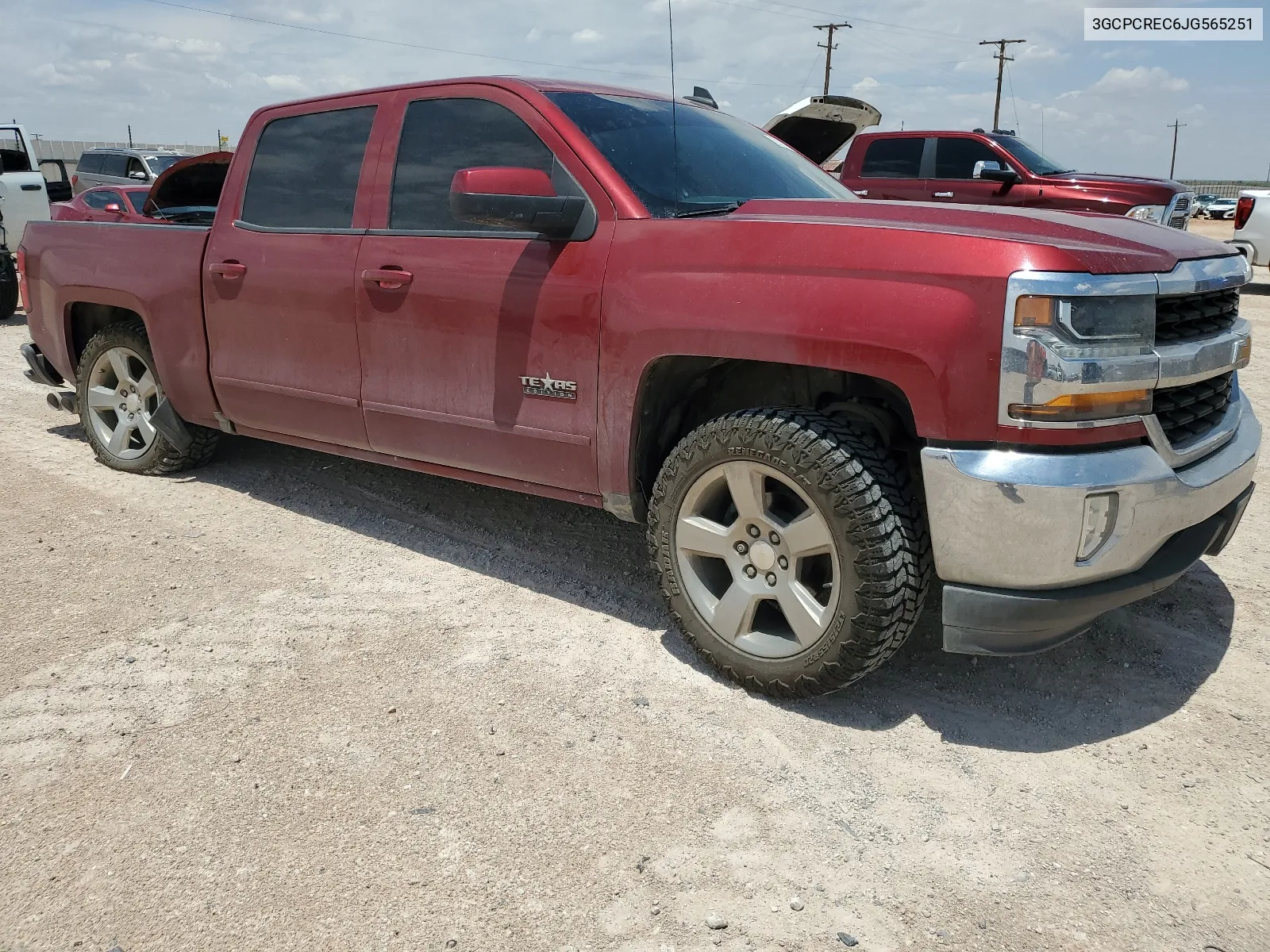 2018 Chevrolet Silverado C1500 Lt VIN: 3GCPCREC6JG565251 Lot: 63750914