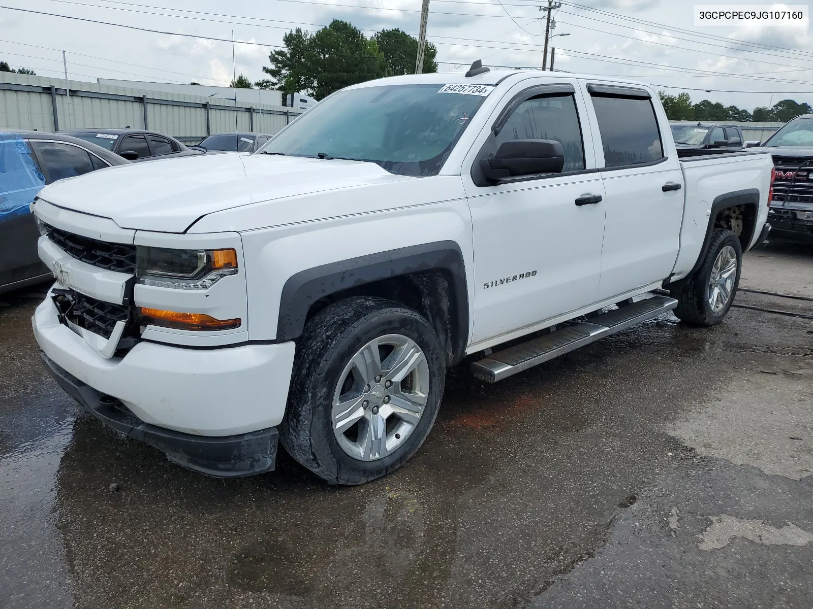 2018 Chevrolet Silverado C1500 Custom VIN: 3GCPCPEC9JG107160 Lot: 64257734