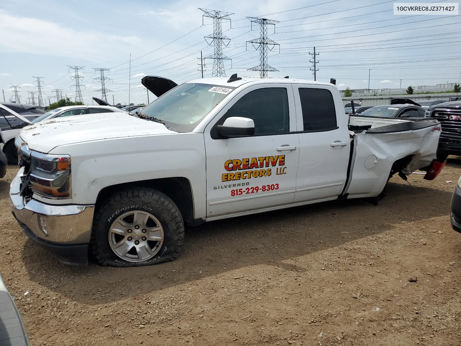 2018 Chevrolet Silverado K1500 Lt VIN: 1GCVKREC8JZ371427 Lot: 66201944