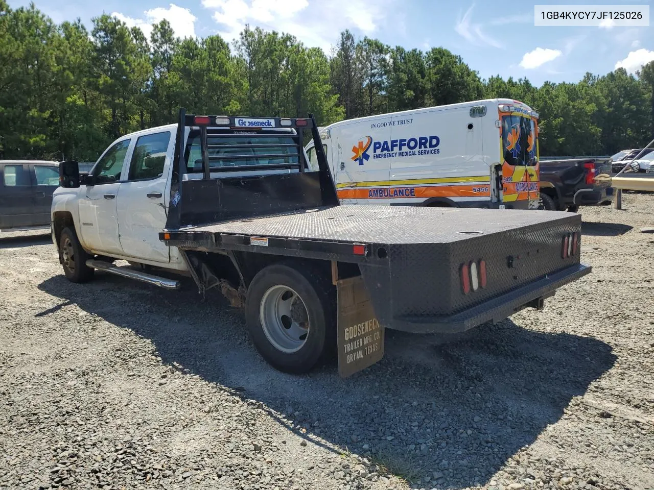 2018 Chevrolet Silverado K3500 VIN: 1GB4KYCY7JF125026 Lot: 67486264