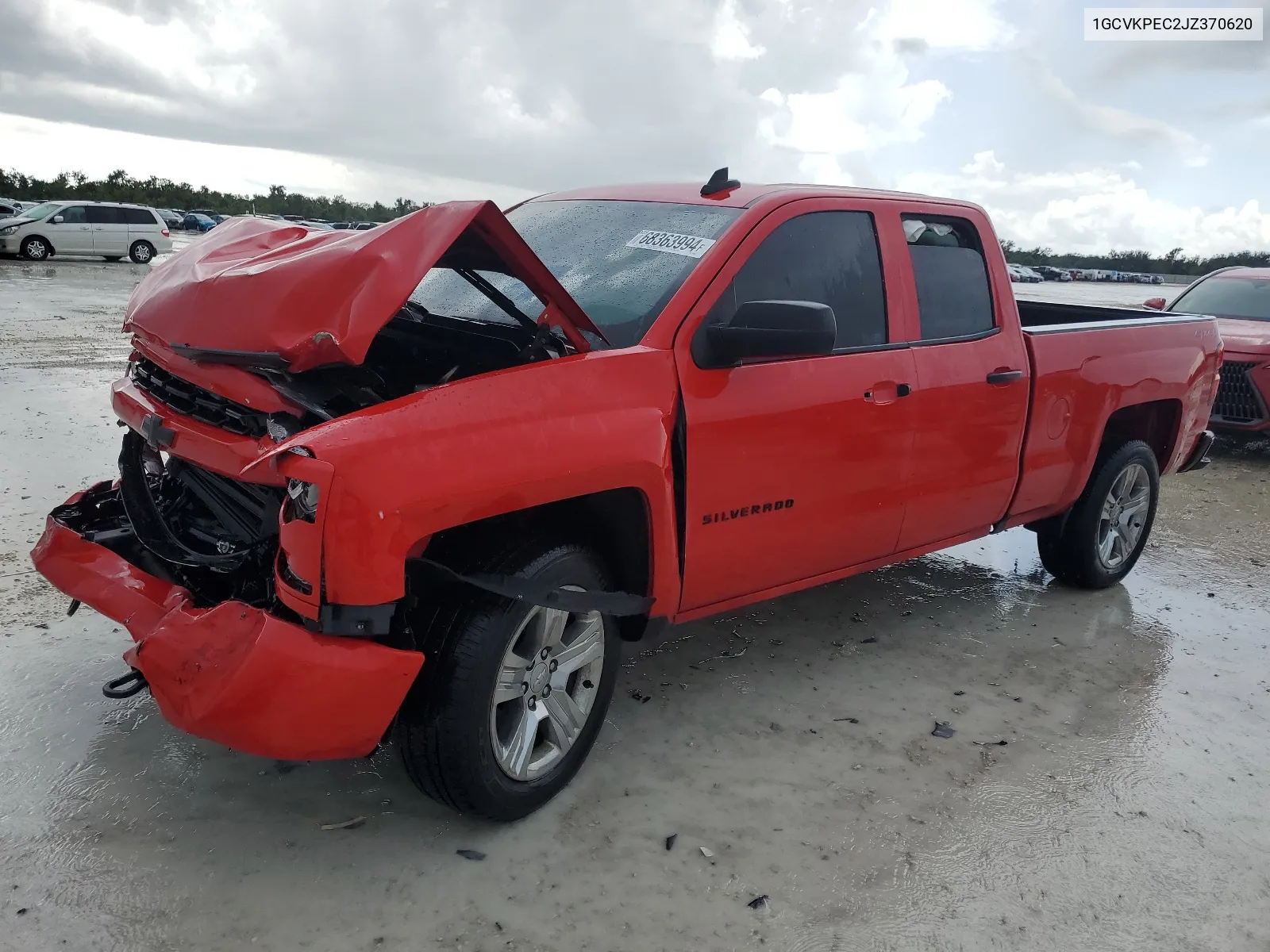 2018 Chevrolet Silverado K1500 Custom VIN: 1GCVKPEC2JZ370620 Lot: 68363994