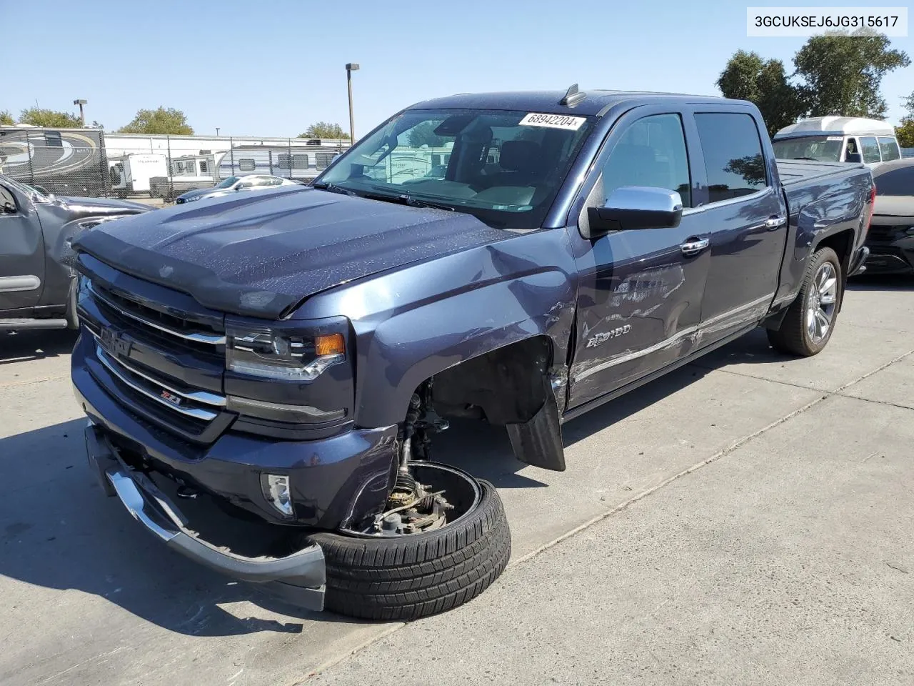 2018 Chevrolet Silverado K1500 Ltz VIN: 3GCUKSEJ6JG315617 Lot: 68942204