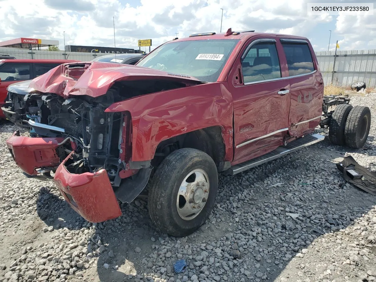 1GC4K1EY3JF233580 2018 Chevrolet Silverado K3500 High Country