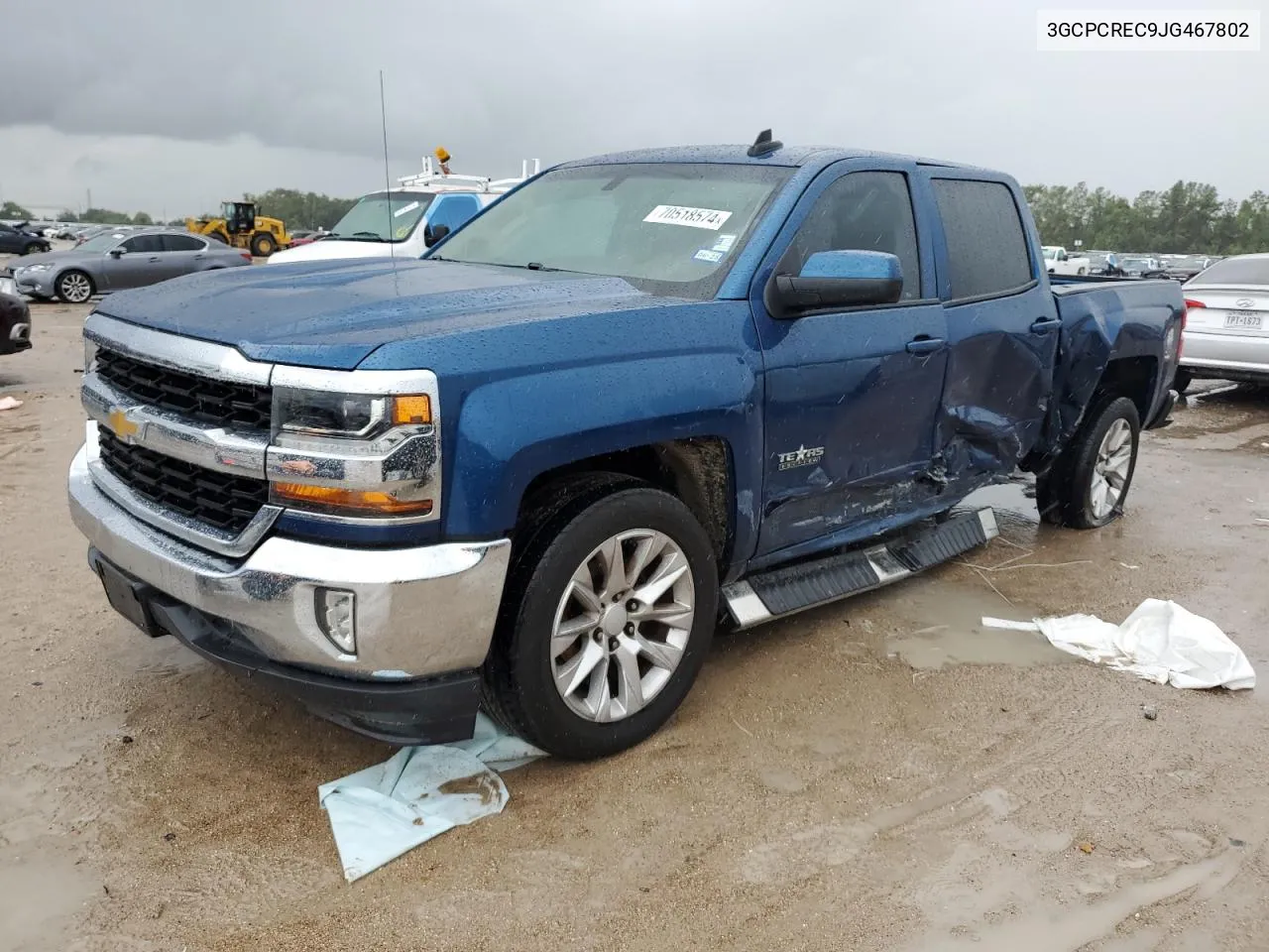 2018 Chevrolet Silverado C1500 Lt VIN: 3GCPCREC9JG467802 Lot: 70518574