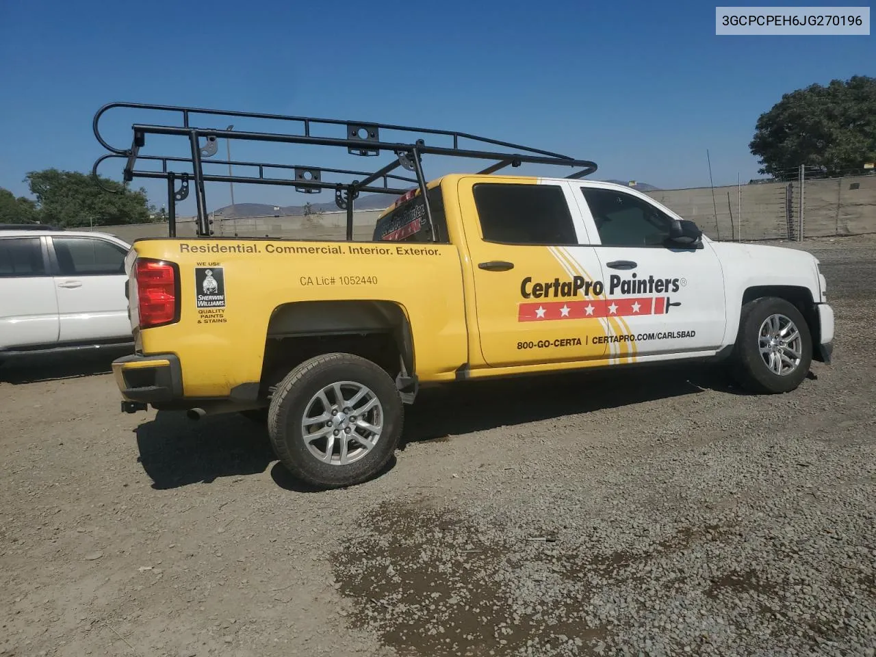 2018 Chevrolet Silverado C1500 Custom VIN: 3GCPCPEH6JG270196 Lot: 71016854